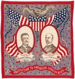 ROOSEVELT & FAIRBANKS "PROTECTION TO AMERICAN INDUSTRIES" GRAPHIC JUGATE BANDANA.