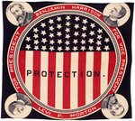 HARRISON & MORTON "PROTECTION" 1888 JUGATE BANDANA.