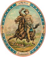 "TEDDY ROOSEVELT" ROUGH RIDER OVAL SERVING TRAY.