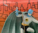 RARE "OFFICIAL BATMAN AND ROBIN - JUSTICE LEAGUE OF AMERICA" CARDED IDEAL FIGURE SET.