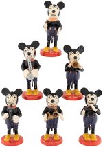 MICKEY MOUSE WOODEN BAND FIGURE SET.