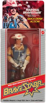 "BRAVESTARR" MARSHAL BRAVESTARR, DEPUTY FUZZ & TEX HEX BOXED ACTION FIGURE TRIO.