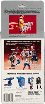 "BRAVESTARR" MARSHAL BRAVESTARR, DEPUTY FUZZ & TEX HEX BOXED ACTION FIGURE TRIO.