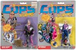 "COPS" 'N CROOKS FOUR CARDED ACTION FIGURES & BOXED A.T.A.C. VEHICLE.