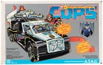 "COPS" 'N CROOKS FOUR CARDED ACTION FIGURES & BOXED A.T.A.C. VEHICLE.