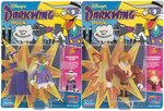 DARKWING DUCK, MEGAVOLT, TUSKERNINI AND LAUNCHPAD McQUACK CARDED ACTION FIGURE LOT.