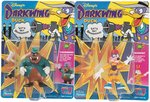 DARKWING DUCK, MEGAVOLT, TUSKERNINI AND LAUNCHPAD McQUACK CARDED ACTION FIGURE LOT.