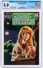 "HOUSE OF SECRETS" #92 JUNE-JULY 1971 CGC 5.0 VG/FINE (FIRST SWAMP THING).