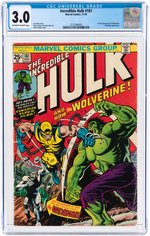 "INCREDIBLE HULK" #181 NOVEMBER 1974 CGC 3.0 GOOD/VG (FIRST WOLVERINE).