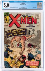 "X-MEN" #6 JULY 1964 CGC 5.0 VG/FINE.