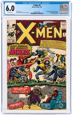 "X-MEN" #9 JANUARY 1965 CGC 6.0 FINE (FIRST X-MEN & AVENGERS MEETING).