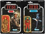 "STAR WARS: RETURN OF THE JEDI " LOT OF FOUR 79 BACK CARDED ACTION FIGURES.