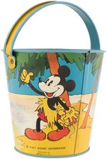 DONALD DUCK & MICKEY MOUSE HIGH GRADE SAND PAIL.