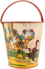 MICKEY MOUSE, DONALD DUCK & GOOFY SAND PAIL.