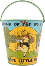 "THREE LITTLE PIGS - WHO'S AFRAID OF THE BIG BAD WOLF" SAND PAIL.