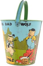 "THREE LITTLE PIGS - WHO'S AFRAID OF THE BIG BAD WOLF" SAND PAIL.