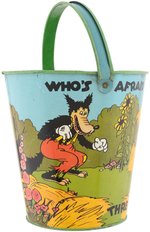 "THREE LITTLE PIGS - WHO'S AFRAID OF THE BIG BAD WOLF" SAND PAIL.