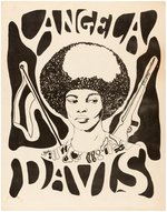 ANGELA DAVIS STRIKING CIVIL RIGHTS POSTER WITH ART BY YVONNE LAWSON.