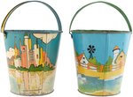 MICKEY MOUSE & FRIENDS SAND PAIL PAIR.