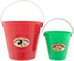 MICKEY MOUSE & DONALD DUCK RARE MARX SAND PAIL PAIR.