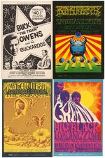 BILL GRAHAM NEAR COMPLETE 1968 FILLMORE CONCERT POSTCARD SET OF 53.