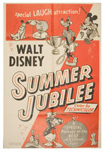 "WALT DISNEY SUMMER JUBILEE" ONE-SHEET MOVIE POSTER.