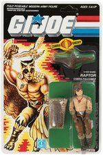 G.I. JOE COBRA "RAPTOR" ACTION FIGURE ON CARD.