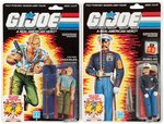 G.I. JOE "CHUCKLES & GUNG-HO (DRESS BLUES)" ACTION FIGURE PAIR ON CARDS.