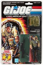 G.I. JOE "CRAZY LEGS, FAST DRAW, TUNNEL RAT & BARBECUE" ACTION FIGURE LOT OF 4 ON CARDS.