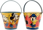 MICKEY MOUSE & FRIENDS LARGE HAPPYNAK SAND PAIL PAIR.