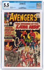 "AVENGERS" #5 MAY 1964 CGC 5.5 FINE-.