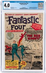 "FANTASTIC FOUR" #13 APRIL 1963 CGC 4.0 VG (FIRST RED GHOST & WATCHER).