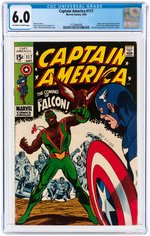 "CAPTAIN AMERICA" #117 SEPTEMBER 1969 CGC 6.0 FINE (FIRST FALCON).