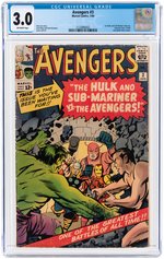 "AVENGERS" #3 JANUARY 1964 CGC 3.0 GOOD/VG.