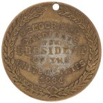 UNLISTED SILVERED BRASS VARIETY OF CLEVELAND MEDAL DeWITT 1884-14