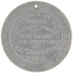 B. HARRISON MEDAL DeWITT 1888-7 USING REVERSE DIE FROM HIS GRANDFATHER'S 1840 CAMPAIGN.