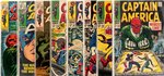 "CAPTAIN AMERICA" LOT OF 10 SILVER AGE ISSUES.