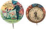 TWO EXCEPTIONAL CIVIL WAR VETERAN BUTTONS INCLUDING "G.A.R. BUTTON DAY".