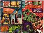 "TALES TO ASTONISH" FEATURING SUB-MARINER AND THE INCREDIBLE HULK SILVER AGE LOT OF 13 ISSUES.