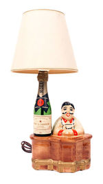 "MOET & CHANDON" FIGURAL LAMP.