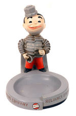 EATON "KID RELIANCE" FIGURAL ASHTRAY.