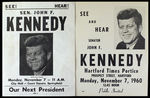 JFK DAY BEFORE ELECTION NOVEMBER 7, 1960 HANDBILL PAIR.