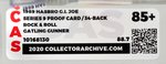 "G.I. JOE - ROCK  & ROLL" SERIES 9/34 BACK PROOF CARD CAS 85+.