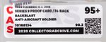 "G.I. JOE - BACKBLAST" SERIES 9/34 BACK PROOF CARD CAS 95+.