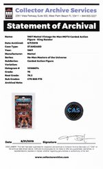 "MASTERS OF THE UNIVERSE - KING RANDOR" SERIES 6/12 BACK CAS 75.