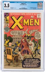 "X-MEN" #2 NOVEMBER 1963 CGC 3.5 VG-.