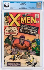 "X-MEN" #4 MARCH 1964 CGC 6.5 FINE+ (FIRST QUICKSILVER, SCARLET WITCH & BROTHERHOOD OF EVIL MUTANTS)