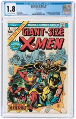 "GIANT-SIZE X-MEN" #1 SUMMER 1975 CGC 1.8 GOOD- (FIRST STORM, NIGHTCRAWLER, COLOSSUS & THUNDERBIRD).