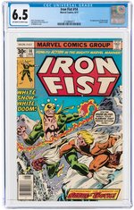 "IRON FIST" #14 AUGUST 1977 CGC 6.5 FINE+ (FIRST SABRETOOTH).