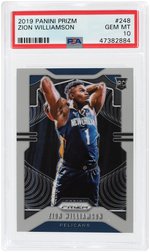 2019 PANINI PRIZM ZION WILLIAMSON ROOKIE CARD #248 PSA GEM MINT 10.